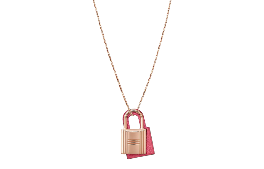 HERMES O'Kelly Leather Necklaces Women's Azalea Multicolor