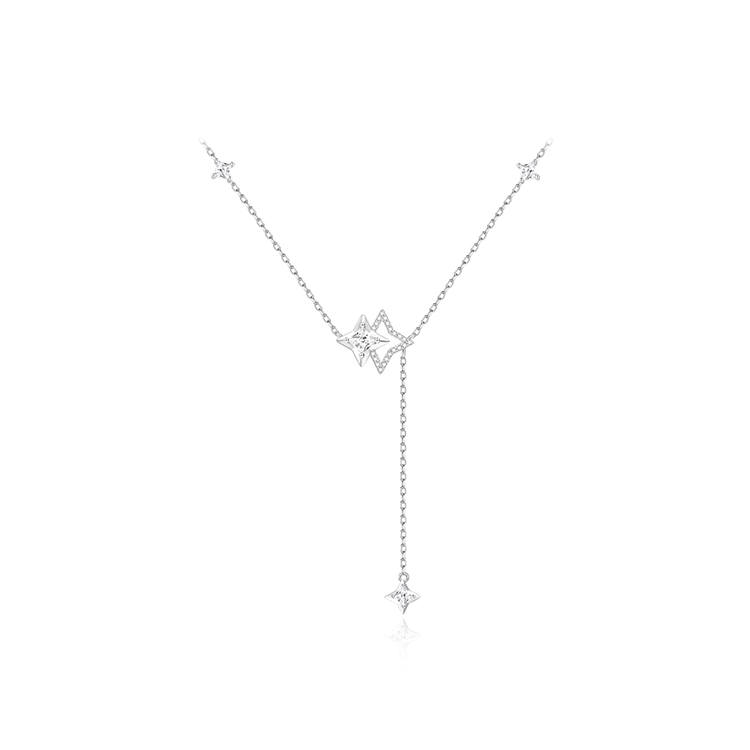 FANCI 925 Sterling Silver Synthetic Cubic Zirconia Necklaces Women's