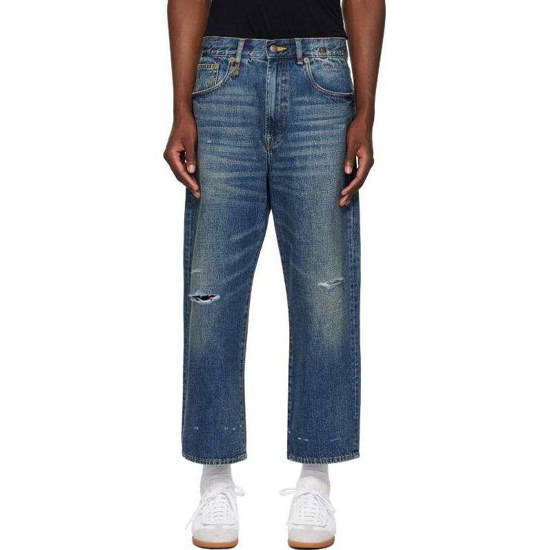 R13 Jeans Men's Blue Moderate Straight Fit Pants