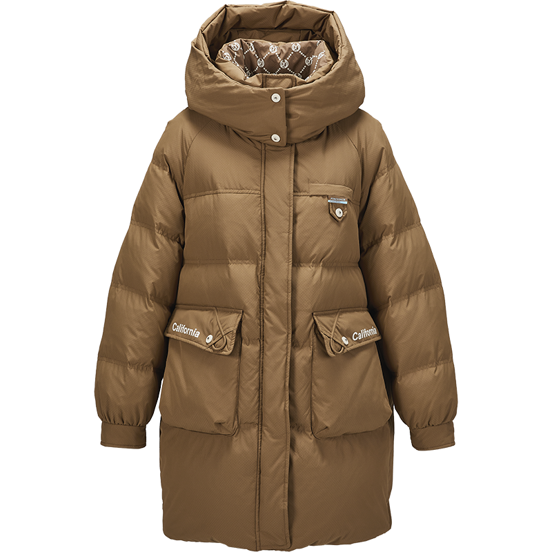 XIANGYING Down Jackets Women's Hooded Moderate Other