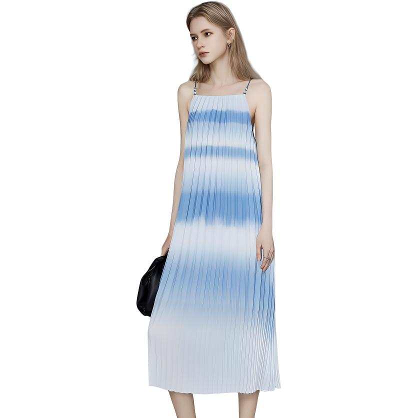 ELLE Slip Dresses Women's Square Collar Moderate Mid Length