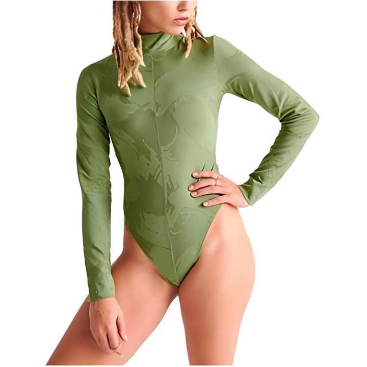 Nike Nike Bodysuits Women's Green Turtleneck