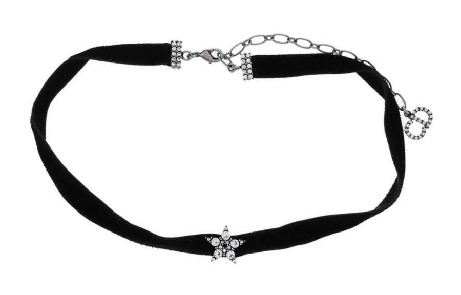 DIOR DIOR Crystal Necklaces Women's Black