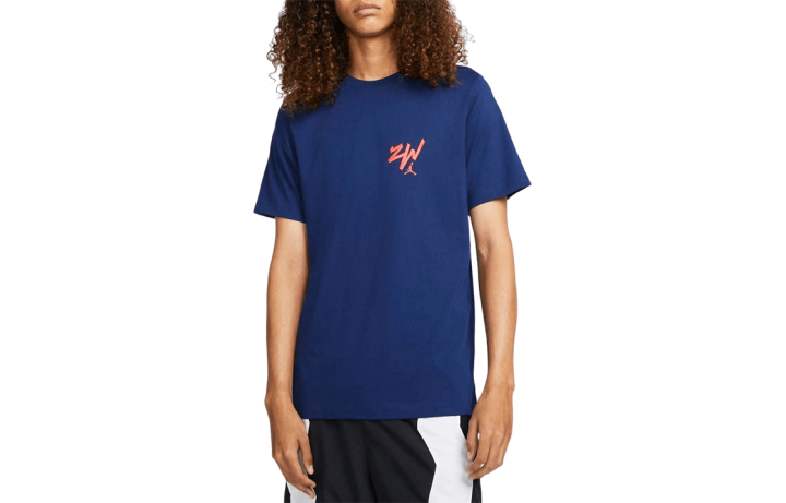 Jordan Jordan T Shirts Men's Blue Crew Neck Moderate Straight Fit