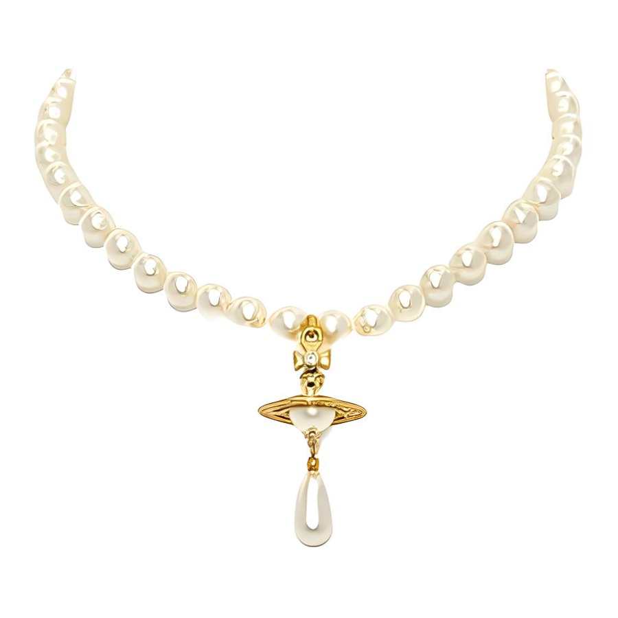 Vivienne Westwood One Row Pearl Drop choker