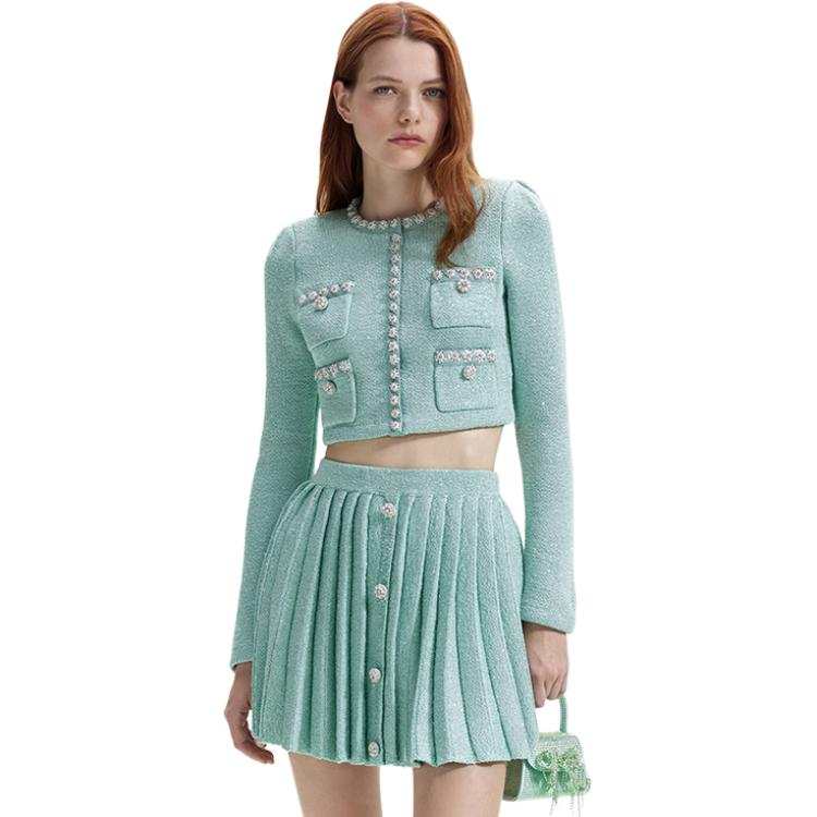 Self-portrait Self portrait Jackets & Coats Women's Mint Green