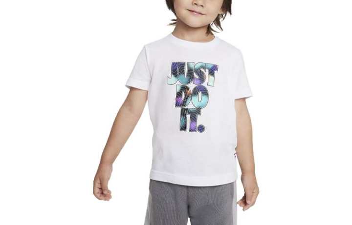 Nike Nike Kids' Apparel 'Just Do It' Illuminate Tee T Shirt Baby White
