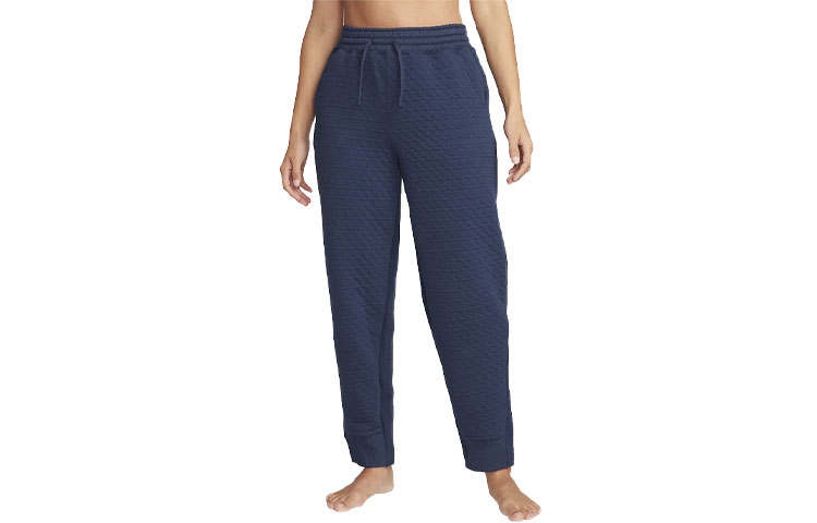 Nike Nike Knitted Sweatpants Women's Dark Blue Moderate Straight Fit Pants
