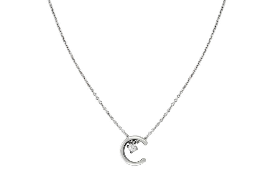 CHANEL CoCo Crush Diamond 18K White Gold Necklaces Women's