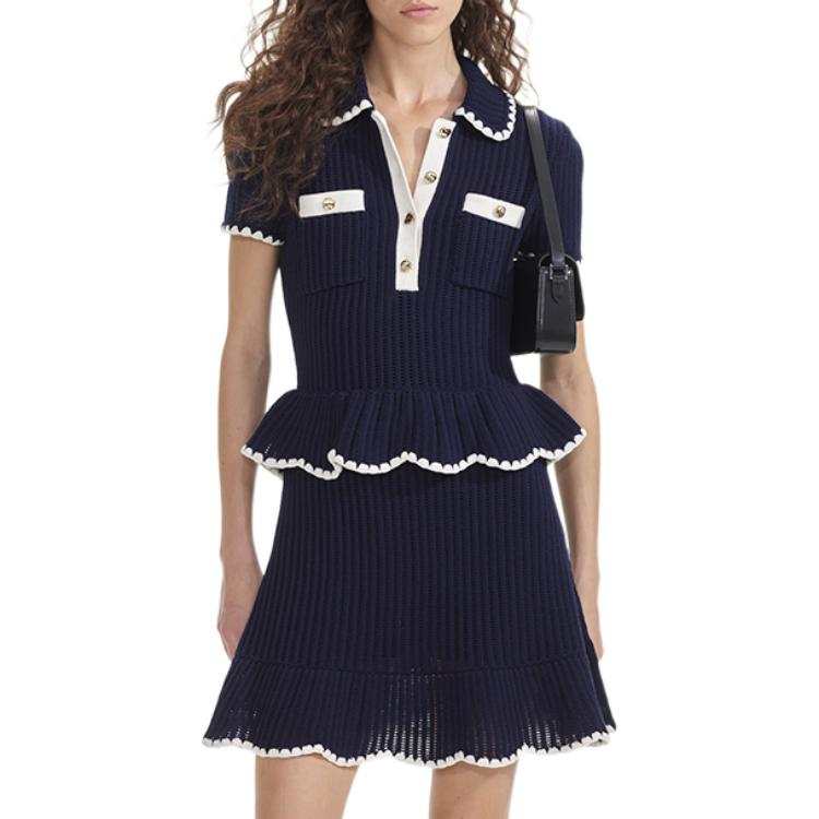 Self-portrait Crochet Flared Mini Dress