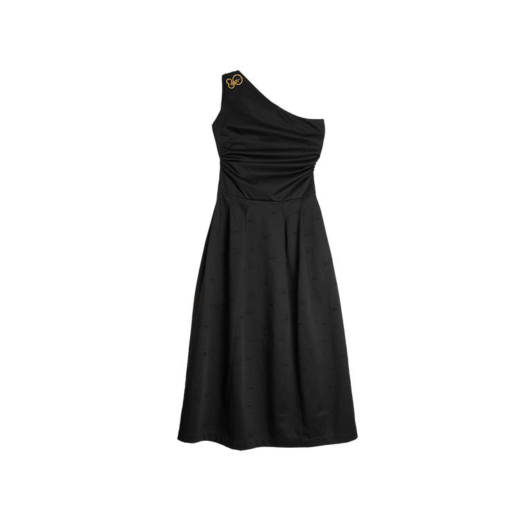 ELLE Sleeveless Dresses Women's Black Crew Neck Moderate Long