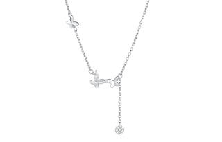 ZEGL Zircon Necklaces Women's Silver Necklace