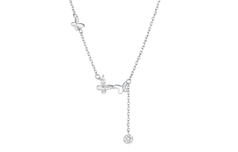 ZEGL Zircon Necklaces Women's Silver Necklace