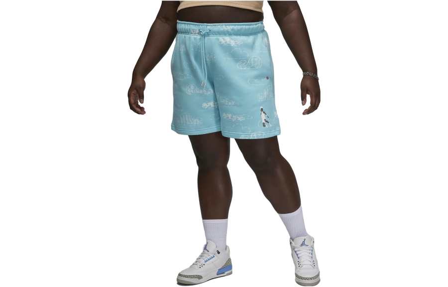 Jordan Jordan Sports Shorts Women's Blue Moderate Wide Leg Pants