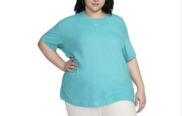 Nike Nike Drop Shoulder Sleeve T Shirt Women's Dusty Cactus/White