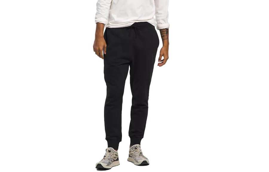 THE NORTH FACE Knitted Sweatpants Men's Black Moderate Cuffed Pants