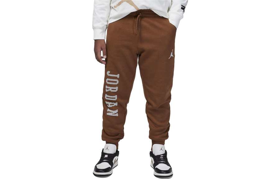 Jordan Jordan MJ Essentials Member Fleece Pants Knitted Sweatpants Tan Kids'