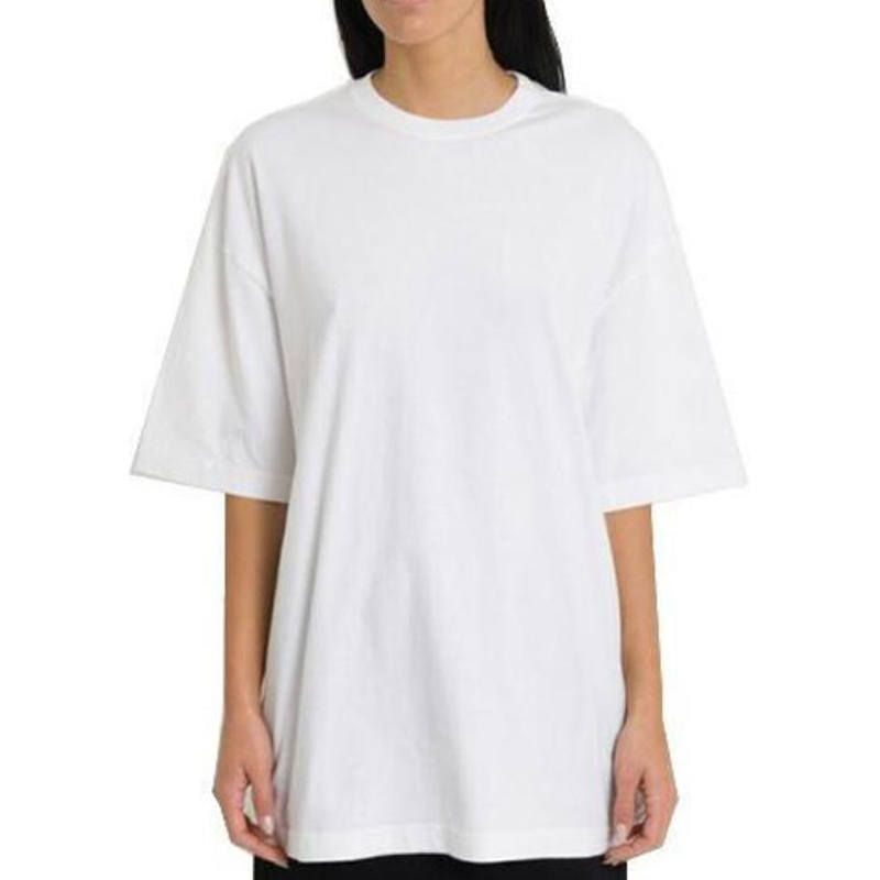 Balenciaga T Shirts Women's White Crew Neck Moderate Straight Fit
