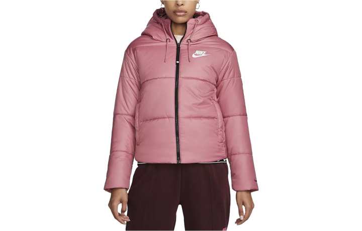 Nike Nike Puffer Jackets Women's Pink Hooded Moderate Puffer Jacket