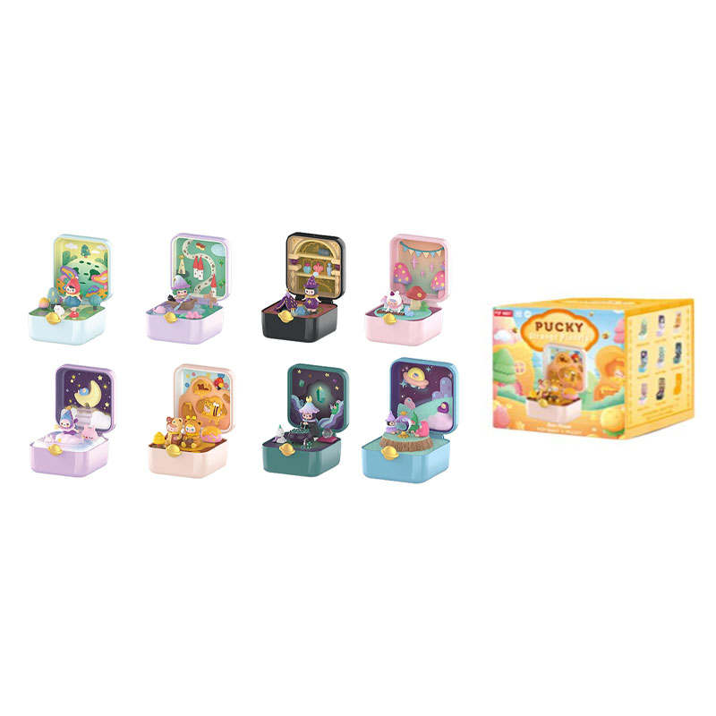 POP MART POP MART Strange Planet Collection PUCKY Creative Mystery Boxes Single Mystery Box/Full Box 8 Pcs