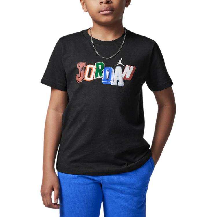 Jordan Jordan T Shirt SIGNATURE JRFlight Black Teenagers