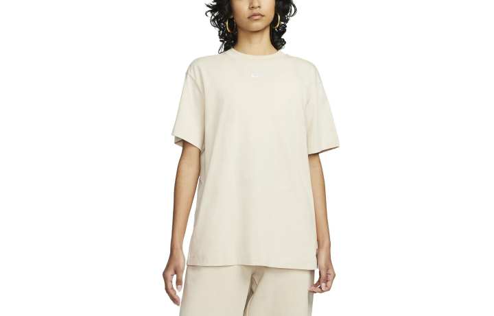Nike Nike T Shirts Women's Sandstorm Gray Crew Neck Moderate Straight Fit