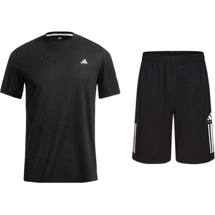 Adidas Adidas Casual Sportswear Men's Black Crew Neck Thin