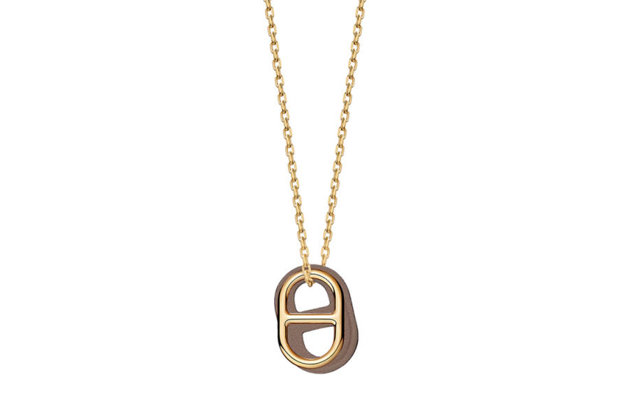 HERMES O'Maillon Calfskin Necklaces Women's