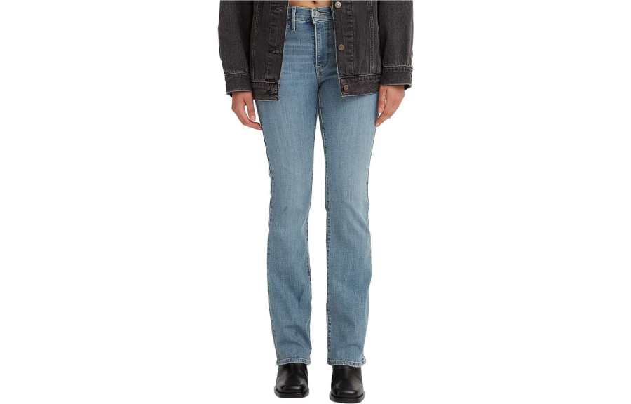 Levis Jeans Women's Sky Blue Moderate Straight Fit Pants