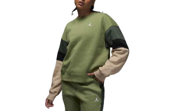Jordan Jordan Sweatshirts Women's Oil Green Crew Neck Moderate Regular