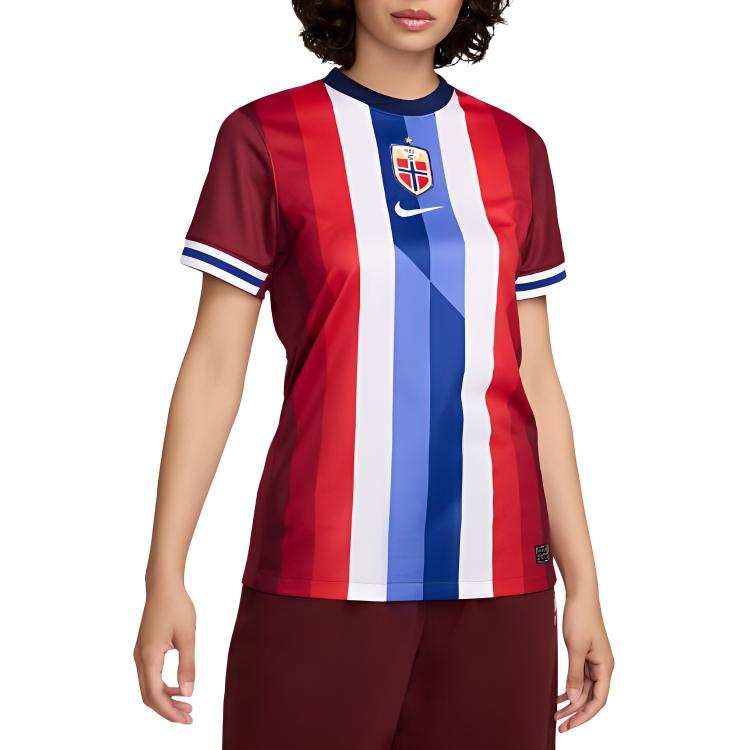 Nike Nike Norwegian National Team 2024/25 Season, Home Soccer Jersey Women's Red/Blue Void/White Team