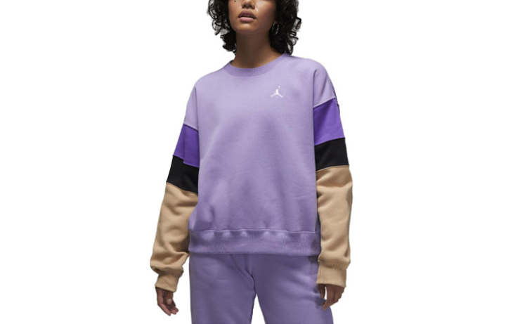 Jordan Jordan Brooklyn Sweatshirts Women's Purple Crew Neck Moderate Regular