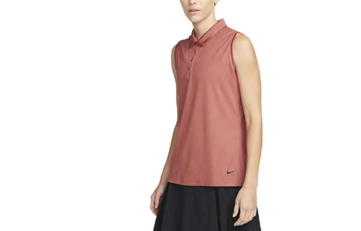 Nike Nike Polo Shirts Women's Rusty Red Polo Collar Moderate Straight Fit