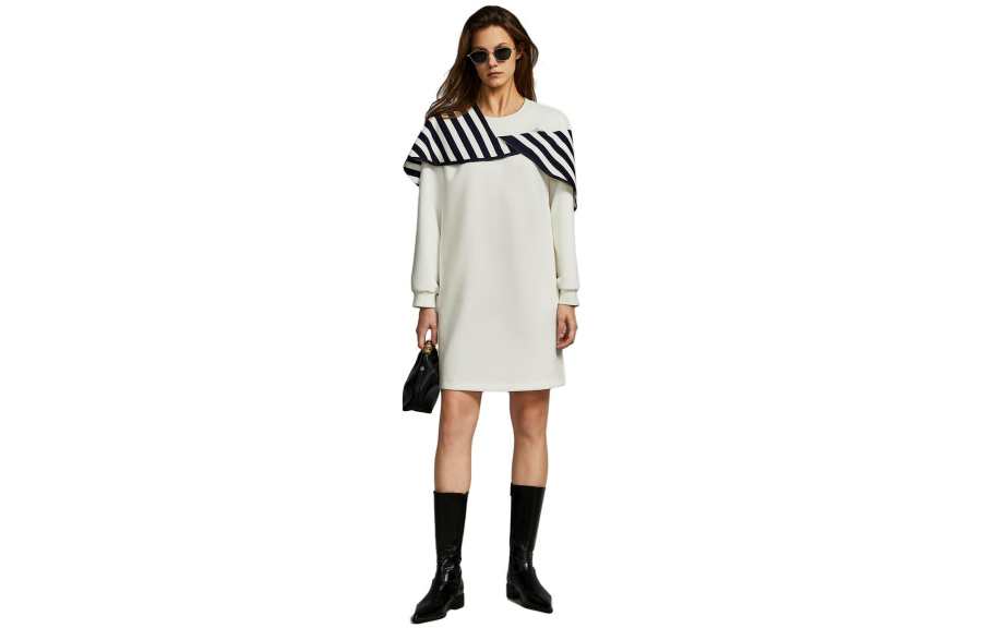 ELLE Long Sleeved Dress Women's White