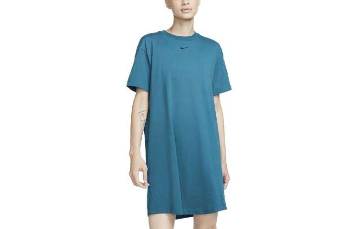 Nike Nike Sportswear Essentials Short Sleeved Dress Women's Blue