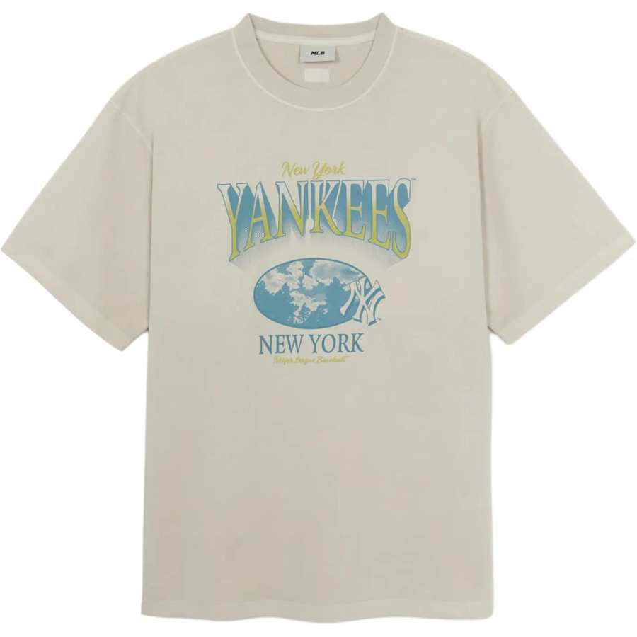 MLB Preppy Style Collection New York Yankees SS25 T Shirt Unisex Ivory