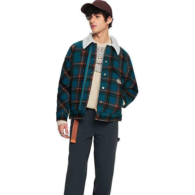 Lee Lee Down Jackets Men's Green Lapel Moderate Other