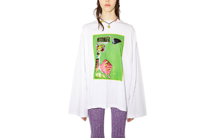 Acne Studios Acne Studios T Shirts Women's White Crew Neck Moderate Straight Fit