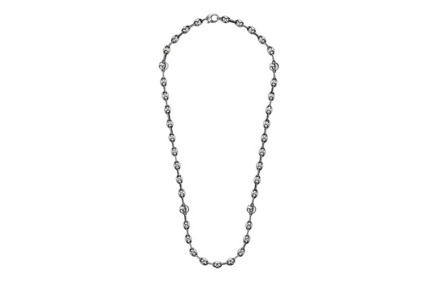 GUCCI GG 925 Sterling Silver Necklaces Men's Silver