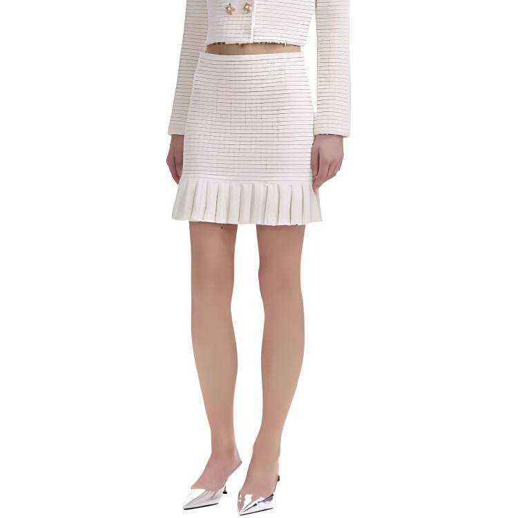 Self-portrait Self portrait Casual Short Skirts Women's Ivory White