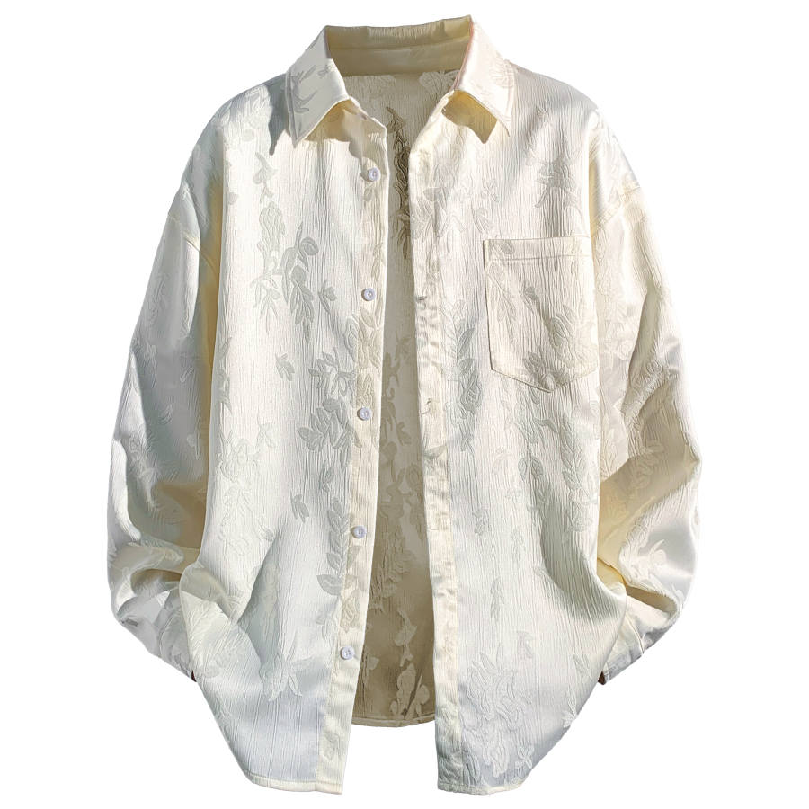 JUNGLE PANDA Shirts Unisex Lapel Thickened And Fleece Lined Shirt