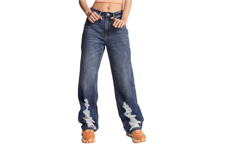 Lee Lee Jeans Women's Medium Blue Moderate Straight Fit Pants