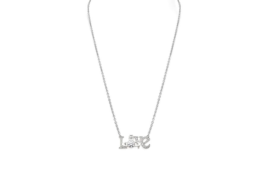 Vivienne Westwood Cubic Zirconia, Brass Necklaces Women's Silver