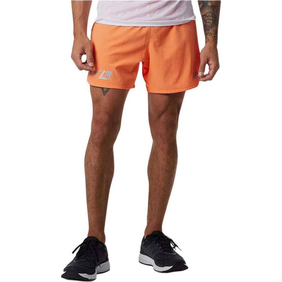 New Balance New Balance Impact Run 5 Inch Casual Shorts Men's Vivid Orange