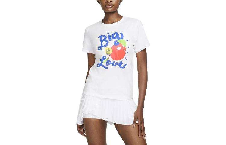 Nike Nike T Shirts Women's White Crew Neck Moderate Straight Fit