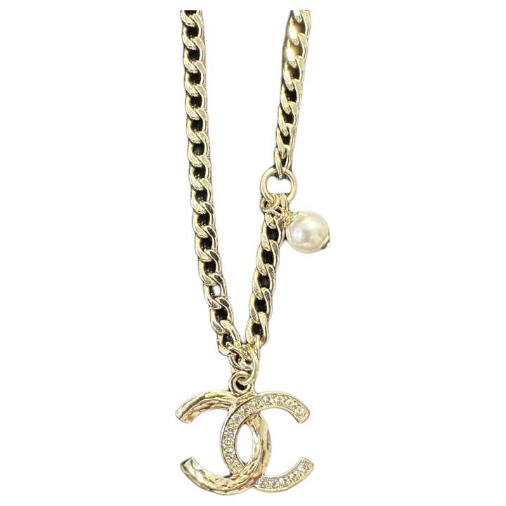CHANEL CHANEL Double C Metal Necklaces Women's Gold
