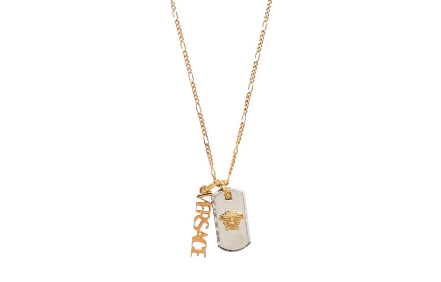 VERSACE VERSACE Medusa Logo Tag Chain-Linked Necklace