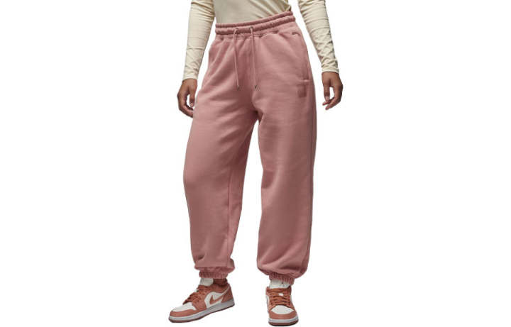 Jordan Jordan Knitted Sweatpants Women's Pink Moderate Cuffed Pants
