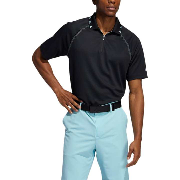 Adidas Adidas Polo Shirts Men's Black Polo Collar Moderate