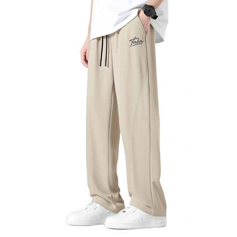 Tonlion Casual Pants Unisex Moderate Straight Fit Pants